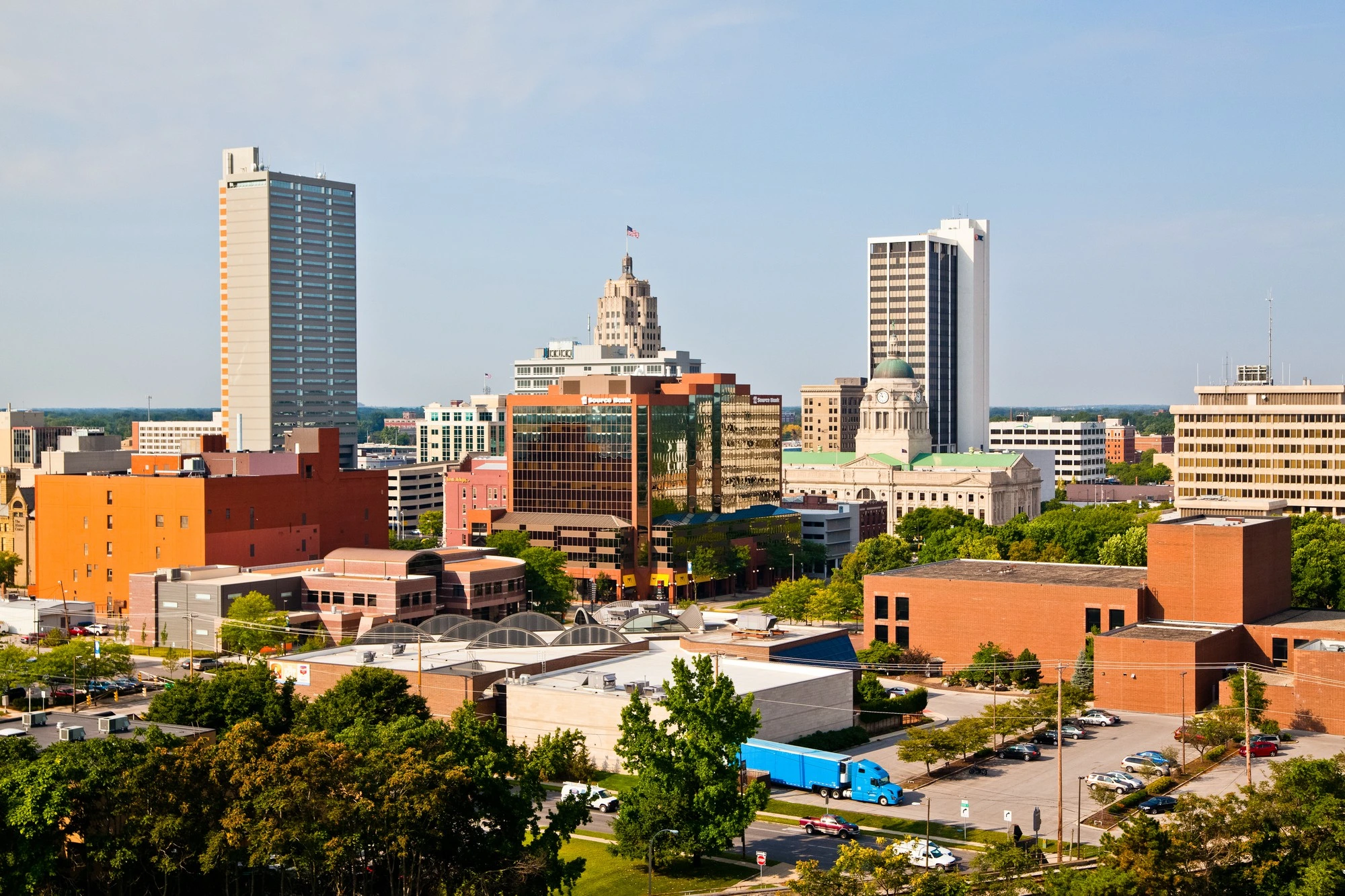 Amarillo downtown skyline with professional business environment